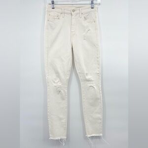 Mother The Looker high waisted ankle Tea and biscuits Cream Jeans size 25